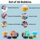 36 Pcs Pre-Wound Universal Plastic Sewing Machine Bobbins